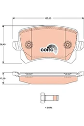 TRW GDB1763 Brake pad set