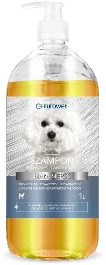Eurowet Šampūnas Balta sierść šuniui 1l