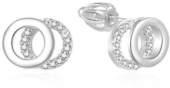 Beneto Timeless sidabrinis earrings with zircons AGUP1550S