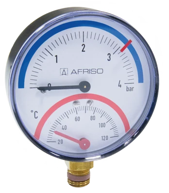 Afriso Termomanometr TM80 4 barų radialinis 63 337