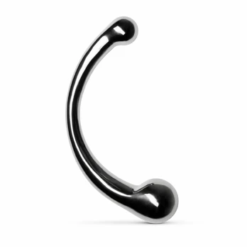 Sinner Gear Curvey Metal Intimate Stimulator Double-Ended Silver