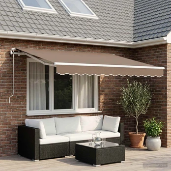 Skėtis Audinys Taupe 350 x 250 cm Poliesteris