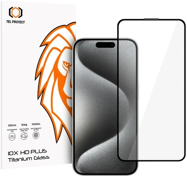Tempered glass Tel Protect 10X HD Plus Titanium for Iphone 15 Pro (envelope)