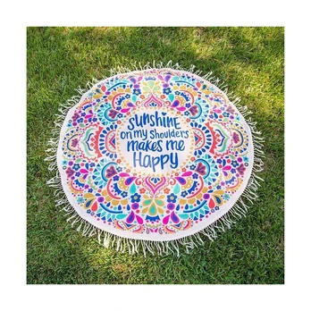 Paplūdimio rankšluostis Mandala Sunshine, 150x150 cm
