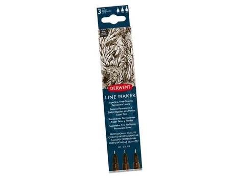 Derwent D:Line Maker juodas 3pcs