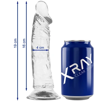 Dildo XRAY CLEAR COCK 19 x 4 cm