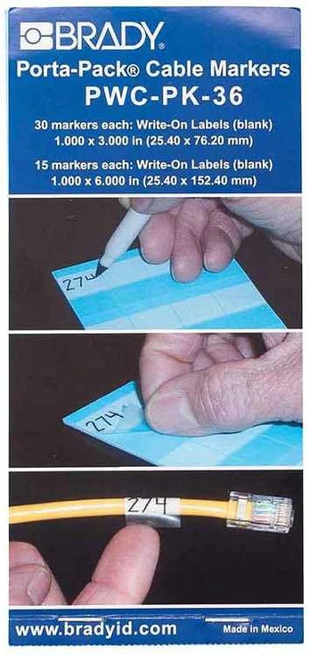 Brady Porta-Pack Wire Marker Books - Write-on Self-laminating