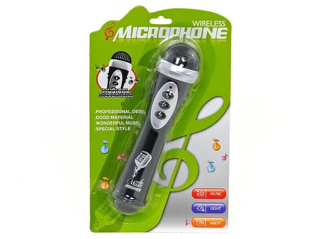 Mikrofonas su melodijomis ir šviesomis