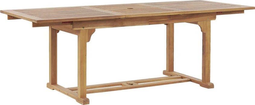 Beliani Sodo stalas sulankstoma akacija 160 / 220 / 90cm JAVA (5159)