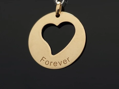 Auksinis pakabukas "forever širdelė" Praba: 585