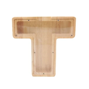 Medinė taupyklė "Raidė-T", 18 cm