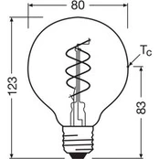 OSRAM LED derlius Vintage G80 E27 4,6W 927 spiralinis kaitinimo siūlas