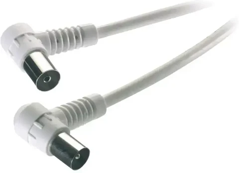 Vivanco antenna cable with angle 1.5m, white