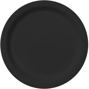 Juodos lėkštės 23 cm – Šventinė dekoracija