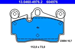 ATE 13.0460-4976.2 Brake pad set