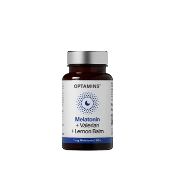 OPTAMINS MELATONIN + VALERIAN + LEMON BALM kapsulės, N60