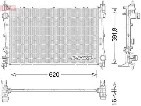 Radiatorius, variklio aušinimas DENSO DRM13017
