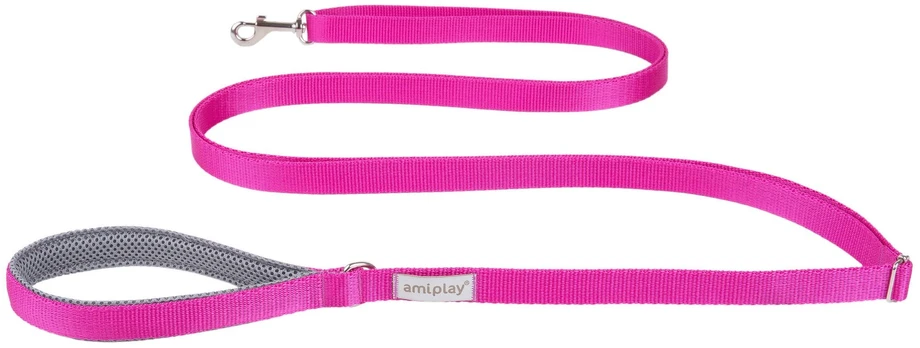 Pavadėlis Amiplay Samba, rožinis, M, 1.6-3m x 2cm