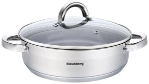 Plokščias puodas 26cm KLAUSBERG KB-7173 kaina