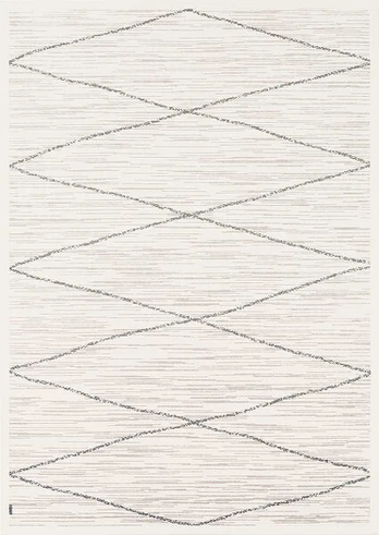 Narma dvipusis šenilinis kilimas Kauri, white, 100 x 160 cm