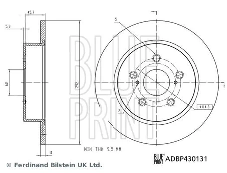Stabdžių diskas BLUE PRINT ADBP430131