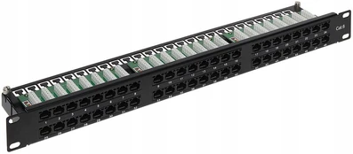 Patch panelis 48 lizdai Rj-45 kat.6 Utp Pp-48/rj/6c kaina