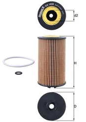 KNECHT OX 1058D Alyvos filtras