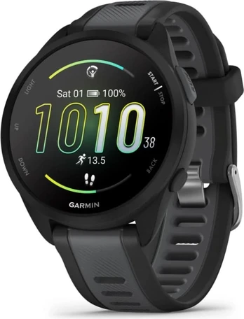 Garmin forerunner 165 juodas / slate pilkas 43 mm