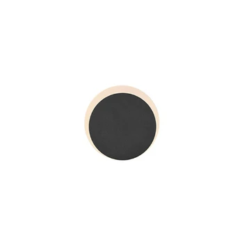 LED sieninis šviestuvas „Sun“, juodas, Ø 15 cm, metalinis