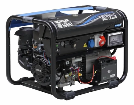 Generatorius trifazis TECHNIC 6,5 kW 7500TA AVR C5, SDMO