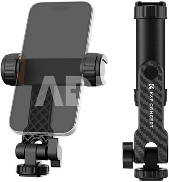 K&F Concept K&F Phone Holder Clamp With Two Cold Shoe Mount 360° Adjustment