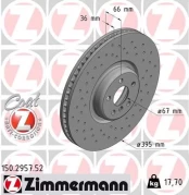 Stabdžių diskas ZIMMERMANN 150.2957.52 kaina
