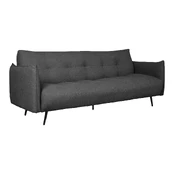 Sofa bed LANDER 3-seater, dark grey kaina