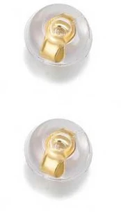 Troli Earring closure - 2 pairs Silicone Gold