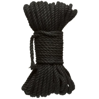 Bind and Tie Hemp Rope 6mm Black Bondažo virvė