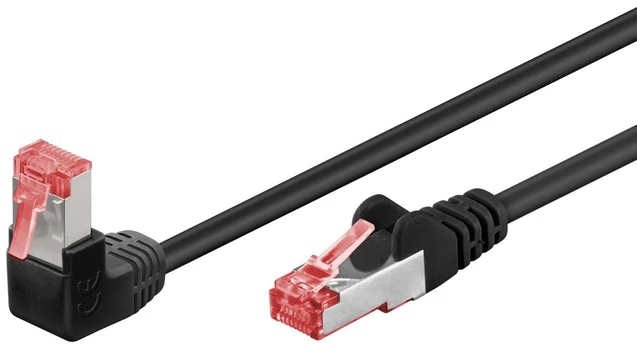Goobay Kabelis LAN Patchcord CAT 6 S/FTP 1x90 Juodas 1m
