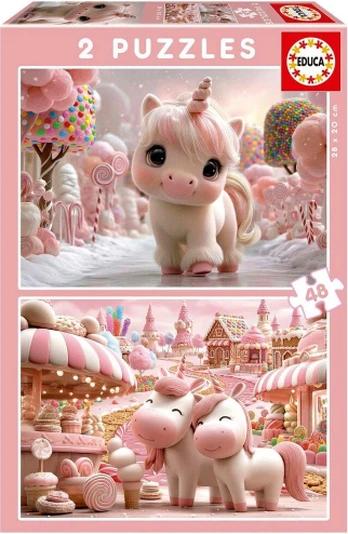 Educa 2X48 Sweet Unicorns (80-20504)