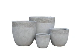 Vazonas Domoletti LT3713-1S, keramika/molis, Ø 25 cm, pilkas kaina