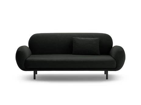 Boucle Sofa, "Poppy", 2 Seats, 178x72x82, Black