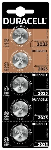 Duracell CR2025 baterija, 5 vnt.