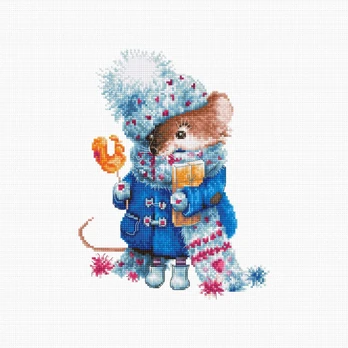 Christmas Mouse SB1168 - siuvinėjimo kryželiu rinkinys
