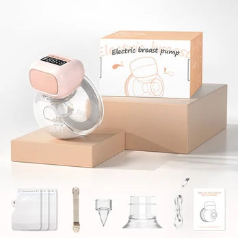 Shell Pink automatinis krūties pompa, masažas + maišeliai