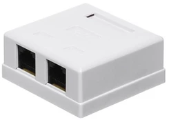 Netrack Complete Wall Outlet 2x RJ45 8p8c UTP Cat6 LSA
