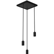 SEGULA Madox Square 3X Wave pakabinama lempa juoda E27