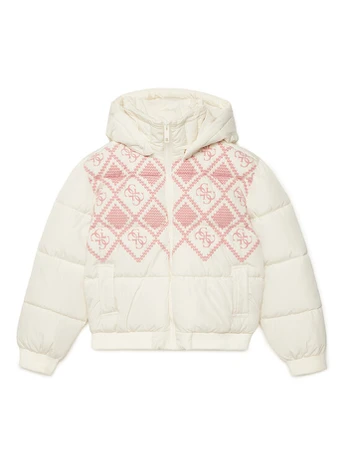 Guess Žieminė striukė J6BL27 W4830 Kreminė Regular Fit