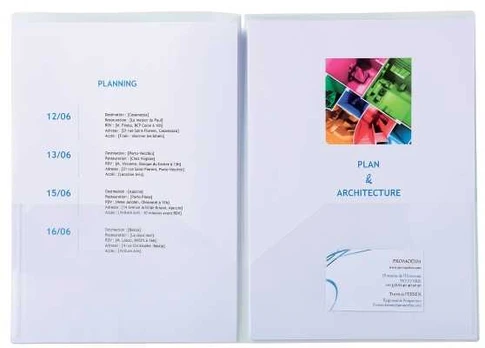 Exacompta 3965E, Conventional file folder, A4, Polypropylene (PP), Transparent, 230 mm, 320 mm