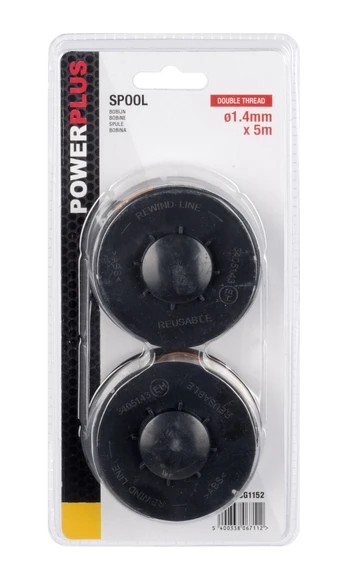 Ritė su lynu Powerplus POWACG1152, juoda sp., 2 vnt.