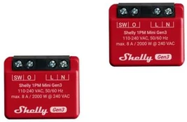 Shelly 1PM Mini Gen3 (Dual pack)
