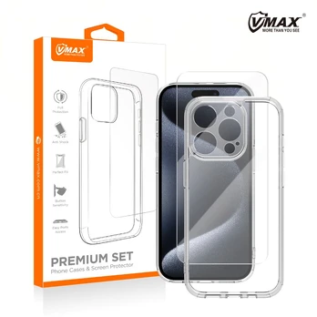 "Vmax" rinkinys dėklas + stiklas 2,5D premium iPhone SE 2024