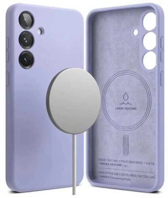 Ringke Galaxy S25 Case Silicone Magnetic Lavender